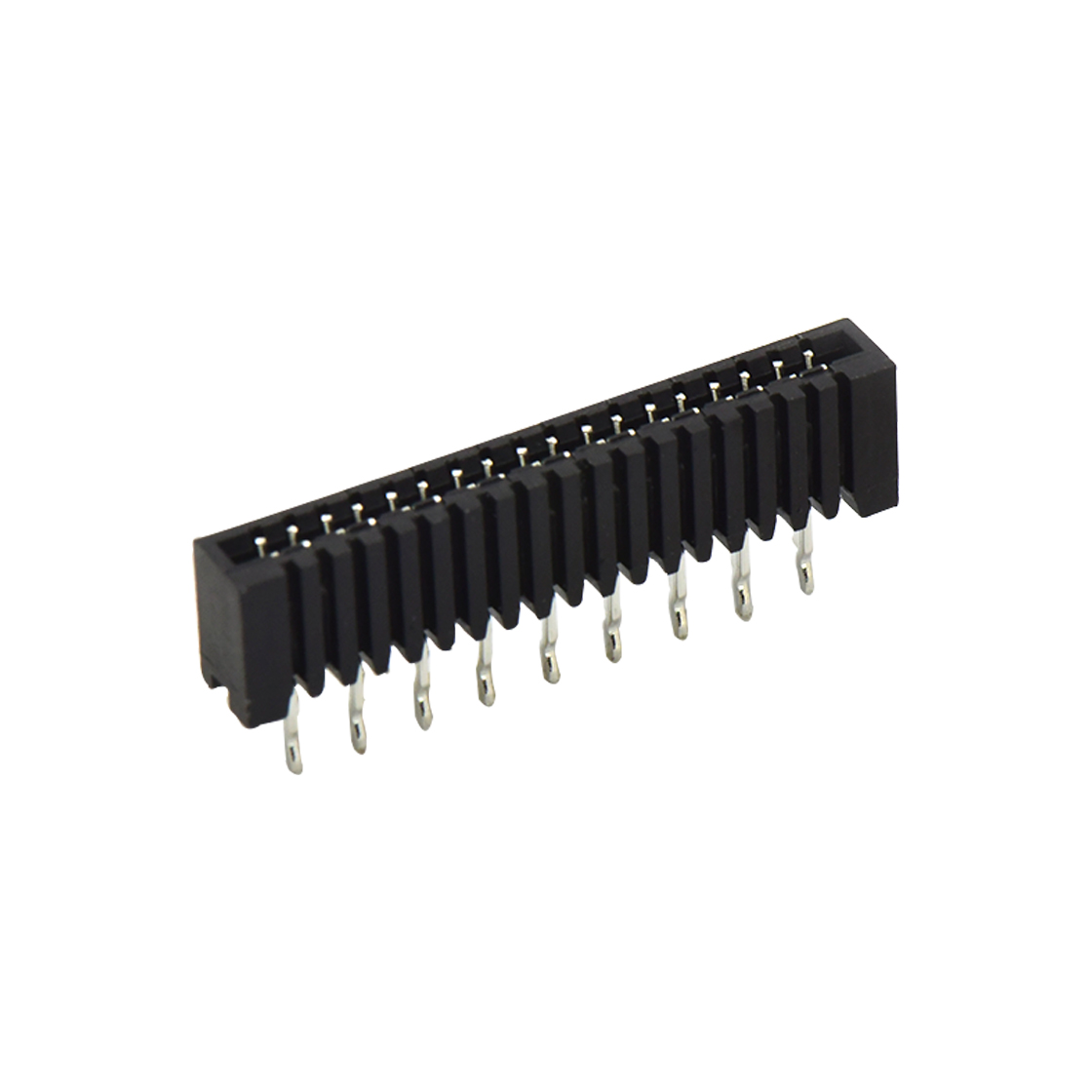 F1005 FPC FFC连接器Pitch 1.00mm 180° C型单排立插 正脚 18Pin黑色